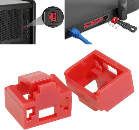 قفل منفذ شبكة RJ45 من Heyous 12 قطعة مع غطاء واقي مضاد للغبار مناسب لمفاتيح جهاز التوجيه المحمول in Saudi Arabia