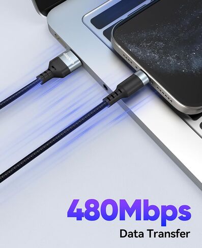 20 FT USB C Cable Long, 18W Fast Charging USB A 2.0 to USB-C Charge Cord 20 Foot 480Mbps Data Transfer Type C Black Braided for PS5, Xbox, iPhone 17/16/15, Galaxy S25/24/23 Andriod Phone etc. in Saudi Arabia