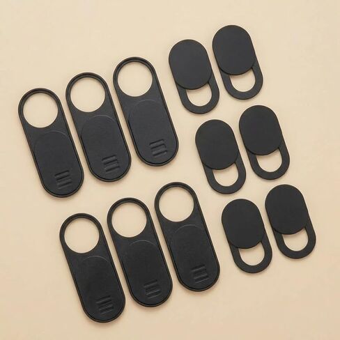 Webcam Cover Slide Ultra Thin Black 6 Pack Mixed Styles, Smooth Sliding Low Profile Camera Blocker, Clean Fit Privacy Use in Saudi Arabia
