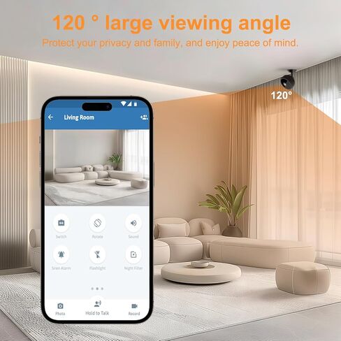 كاميرا ZHENHAN Mini Camera اللاسلكية مع رؤية ليلية متقدمة وكشف الحركة، تطبيق هاتف للتحكم عن بعد، تخزين SD/سحابي مزدوج، تنبيهات فورية في الوقت الحقيقي، كاميرا أمان داخلية مثالية (أسود) in Kuwait