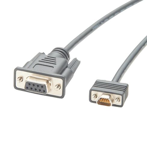 كابل تسلسلي أنثى من Micro DB9 إلى DB9 مع وعاء كابل مودم برغي Micro-D 9Pin إلى D-Sub 9 Pin متوافق 038-003-084(1.5M/5FT) in Kuwait