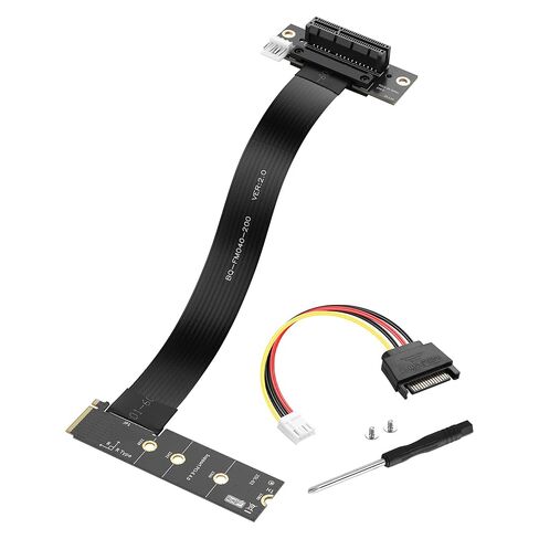 SinLoon M.2 M-Key PCI-E4.0 2280 NGFF to 90 Degree PCIe X4 Extender Cable M2 to PCI-E 4X Female Riser Cable for M2 2230 (M.2 90 Degree Right) in Saudi Arabia
