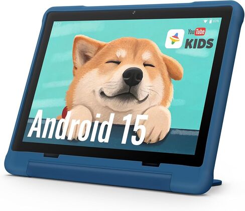 Kids Tablet, 2025 Android 15 Tablet for Kids Age 3+, 8GB+64GB, Expandable to 512GB, 10" Touch Screen with Case, WiFi 6, BT5, Pre-Installed Parental Controls, Kids Space, Family Link (Blue) in Saudi Arabia