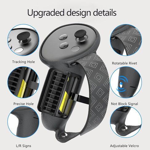 7in1 VR Silicone Cover Set Accessories Compatible with Meta/Oculus Quest 3s Included Upgrade Battery Opening Controller Grips, Headset Shell Cover Silicone Face Cover (Black) in Saudi Arabia