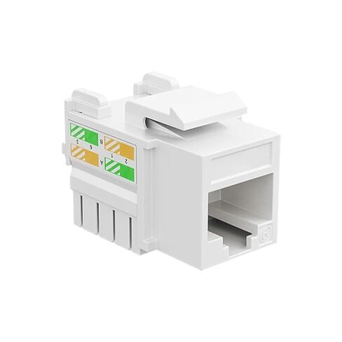 10 عبوات من مقابس RJ45 Cat6 وأقواس مثقوبة (غير متوافقة مع لوحات التصحيح) (أسود) in Saudi Arabia