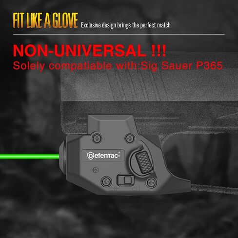 DEFENTAC Green Laser Sight is Exclusive Compatible with P365/ P365X/ P365XL (Not for Macro Model), Momentary and Strobe in Saudi Arabia