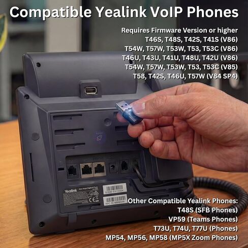 Yealink BT51 USB C Bluetooth Dongle لسماعات BH70، BH71، BH72، BH74، BH76، يعمل مع أجهزة الكمبيوتر الشخصية وأجهزة الكمبيوتر المحمولة وأجهزة Mac والهواتف المكتبية، والفرق والتكبير المتوافق، نطاق 100 قدم، التوصيل والتشغيل، صوت عالي الدقة، التحكم في المكالمات in Saudi Arabia