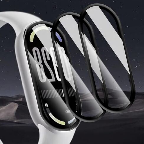 3 PCS Plexiglass Screen Protectors for Xiaomi Band 10 Anti-Scratch 3D Curved Full Coverage Protective Films for XiaoMi Band 10 in Saudi Arabia
