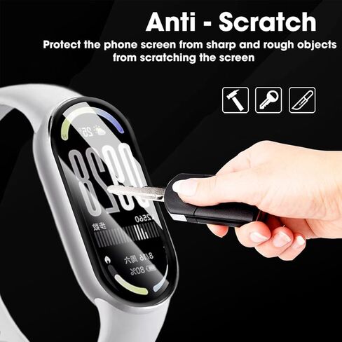 3 PCS Plexiglass Screen Protectors for Xiaomi Band 10 Anti-Scratch 3D Curved Full Coverage Protective Films for XiaoMi Band 10 in Saudi Arabia