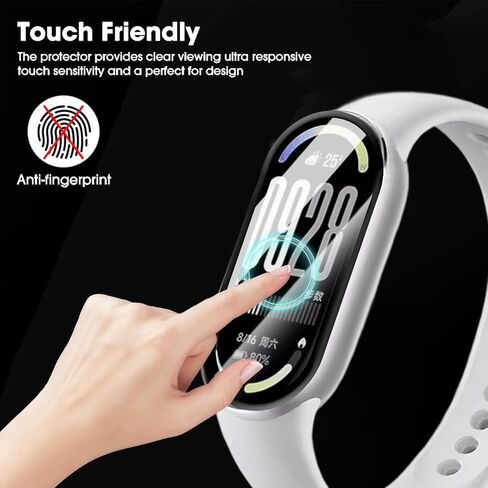 3 PCS Plexiglass Screen Protectors for Xiaomi Band 10 Anti-Scratch 3D Curved Full Coverage Protective Films for XiaoMi Band 10 in Saudi Arabia