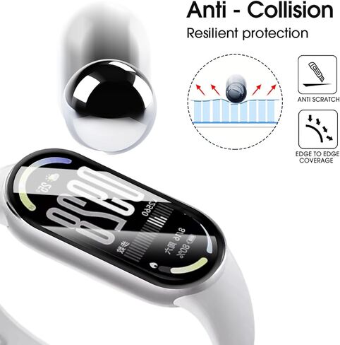 3 PCS Plexiglass Screen Protectors for Xiaomi Band 10 Anti-Scratch 3D Curved Full Coverage Protective Films for XiaoMi Band 10 in Saudi Arabia