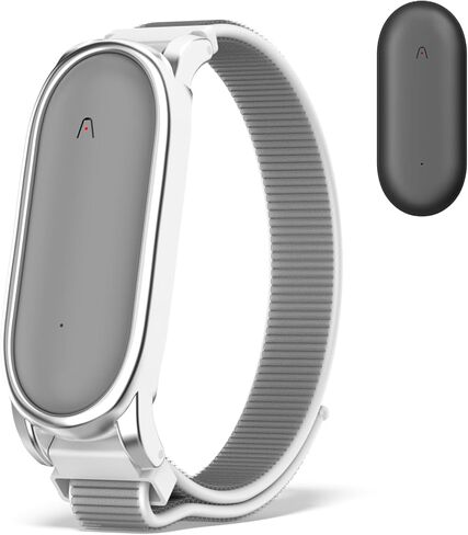 Breathable Nylon Stretchy Wristband Compatible with Plaud NotePin & Plaud NotePin S (2025) with Hook-and-Loop Closure (Seashell) in Kuwait