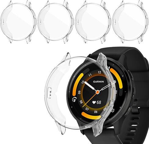 4 Pack for Garmin Venu 3 45mm Screen Protector Case, Soft TPU Bumper Full Coverage Protective Accessories in Saudi Arabia