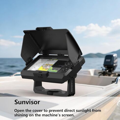HOLACA Protective Sun Visor Shield Cover for Garmin Striker Vivid 5cv and Garmin Striker 5cv, ABS Foldable Weather Protection Screen Cover (Black) in Saudi Arabia