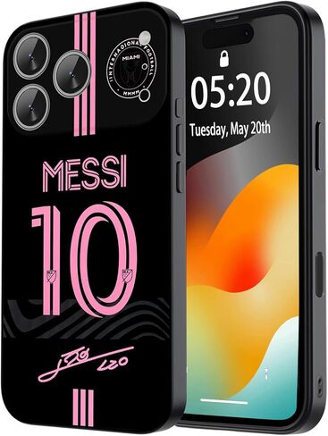 حافظة ZERMU لهاتف iPhone 17 Pro، Mess%i Inter Soccer Miam-i #10 حافظة عصرية حماية كاملة من السيليكون الناعم TPU ممتص للصدمات حافظة هاتف لهاتف iPhone 17 Pro 6.3 بوصة in Kuwait