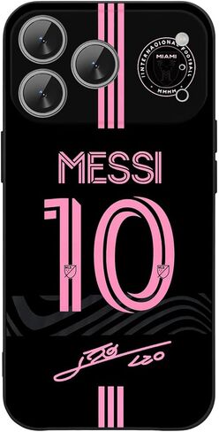 حافظة ZERMU لهاتف iPhone 17 Pro، Mess%i Inter Soccer Miam-i #10 حافظة عصرية حماية كاملة من السيليكون الناعم TPU ممتص للصدمات حافظة هاتف لهاتف iPhone 17 Pro 6.3 بوصة in Kuwait