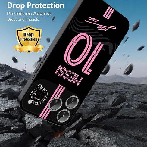 حافظة ZERMU لهاتف iPhone 17 Pro، Mess%i Inter Soccer Miam-i #10 حافظة عصرية حماية كاملة من السيليكون الناعم TPU ممتص للصدمات حافظة هاتف لهاتف iPhone 17 Pro 6.3 بوصة in Kuwait