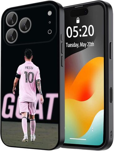 حافظة ZERMU لهاتف iPhone 17 Pro، Mess%i Inter Soccer Miam-i #10 حافظة عصرية حماية كاملة من السيليكون الناعم TPU ممتص للصدمات حافظة هاتف لهاتف iPhone 17 Pro 6.3 بوصة in Kuwait