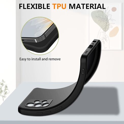 Designed for iPhone 13 Pro Case,Silicone Slim Thin Shockproof [Soft] [Anti-Scratch] [Drop Protection],Black,MUS-XGJ-03-01 in Saudi Arabia