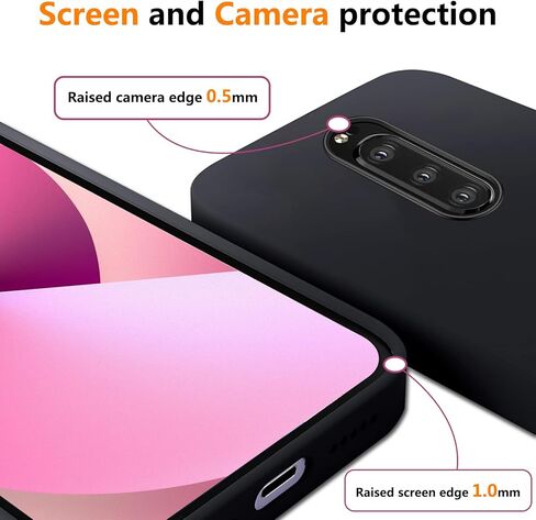 Designed for iPhone 13 Pro Case,Silicone Slim Thin Shockproof [Soft] [Anti-Scratch] [Drop Protection],Black,MUS-XGJ-03-01 in Saudi Arabia