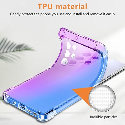 case for Google Pixel 7A[Gradient] Clear Soft TPU Non-Slip Non-Yellowing Soft Edge Cover for Google Pixel 7A,Pink/Purple,MUS-HCJB-27-04 in Saudi Arabia