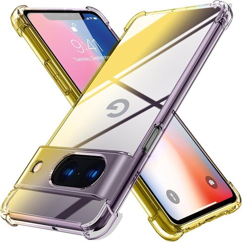 case for Google Pixel 7A[Gradient] Clear Soft TPU Non-Slip Non-Yellowing Soft Edge Cover for Google Pixel 7A,Pink/Purple,MUS-HCJB-27-04 in Saudi Arabia