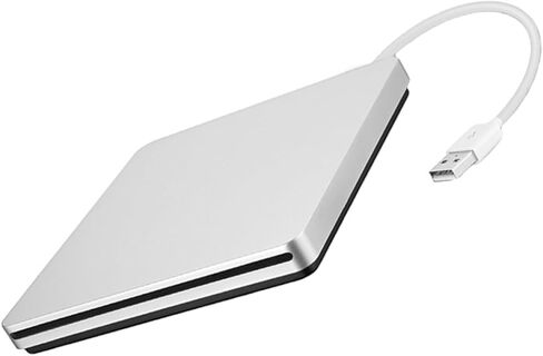 External USB 3.0 DVD Writer Drive Portable DVD Rewriter Silver Gray for Laptop Computer Compatible with Windows in Saudi Arabia
