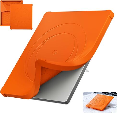Starlink Mini Cover Rugged Silicone Protective Cover Hexagonal Heat Dissipation Vents Heavy Duty Starlink Mini Accessories 4X Shock-Absorbing Reinforced Armor Corners All-Weather Dustproof (Orange) in Saudi Arabia