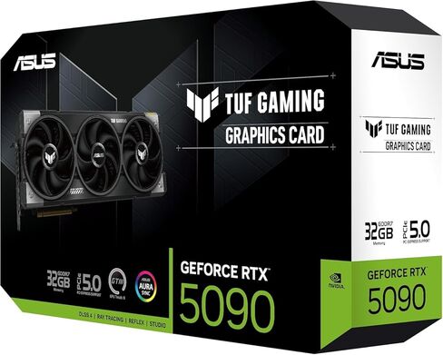 ASUS TUF Gaming GeForce RTX 5090 32GB GDDR7 Gaming Graphics Card (PCIe 5.0, HDMI/DP 2.1, 3.6-Slot, Protective PCB Coating, axial-tech Fans, Vapor Chamber) with Dockztorm USB Hub and Backpack Alienware in Kuwait