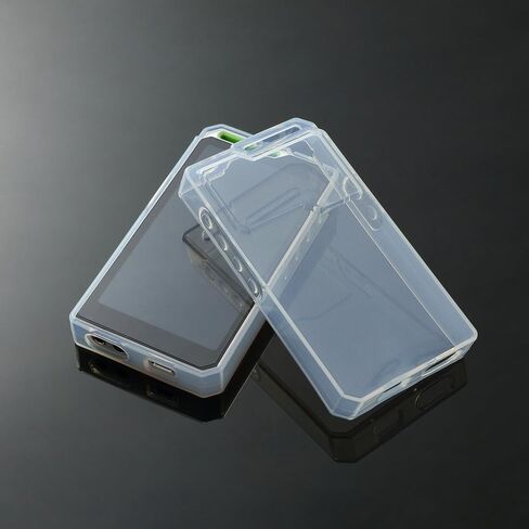 Soft Clear TPU Protective Shell Skin Case Cover and Front Screen Protector Tempered Glass for Hiby R4 (Clear case and Glass) in Saudi Arabia