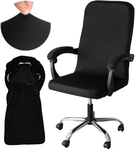 Office Chair Cover – Universal Stretch Office Chair seat Cover, Computer Chair Protector-(Grey) in Saudi Arabia