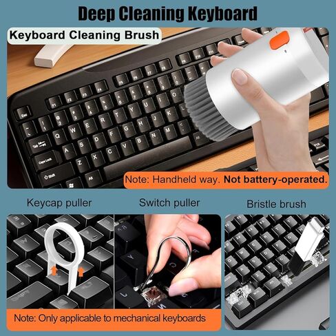 20 in 1 Multifunctional Cleaner Kit for Electronic Devices, Keyboard Cleaning Brush, Headphones Cleaner Kit for AirPods, Multi-Tool for Cleaning Laptop, Earbuds, Camera, Cellphones (White) in Saudi Arabia