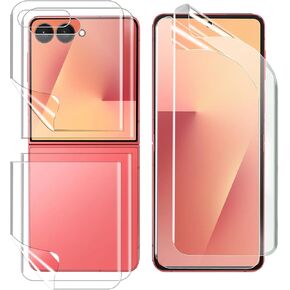 واقي شاشة Samsung Galaxy Z Flip 7 [عبوة من 3 قطع]، غشاء هيدروجيل بتغطية كاملة من Samsung Flip7 لشاشات الغطاء الرئيسية الداخلية والخارجية، مضاد للفقاعات in Saudi Arabia