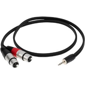 مقبس ستيريو 3.5 ملم إلى كابل محول الصوت بمقبس XLR لأجهزة الكمبيوتر المحمولة ومشغلات MP3 in Kuwait