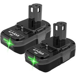 18 فولت 5000 مللي أمبير في الساعة بطاريات بديلة عالية السعة ، استبدال لبطارية Ryobi 18V 5.0AH ، متوافقة مع أدوات الطاقة اللاسلكية Ryobi One+ 18V وشاحن. (شفاف) in Saudi Arabia