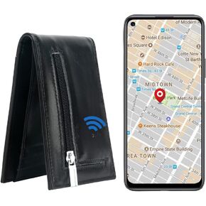 محفظة ذكية للرجال قطعة واحدة، مكتشف بطاقات تعقب نظام تحديد المواقع العالمي (GPS)، حامل بطاقات نحيف، هدية عيد الحب لصديقك in Kuwait