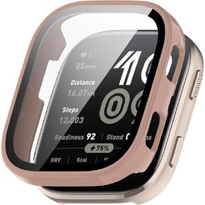 حافظات صلبة مع واقي شاشة لجهاز Amazfit Bip 6، حافظة واقية صلبة من البولي كربونات مضادة للخدش وغطاء ممتص للصدمات مع زجاج مقسى (أسود مطفي) in Kuwait