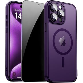 حافظة لهاتف iPhone 17 Pro Max شفافة، حافظة مغناطيسية لهاتف iPhone 17ProMax مع واقي شاشة للخصوصية متوافقة مع حافظة الهاتف النحيفة المقاومة للصدمات MagSafe لهاتف 17 Pro Max، شفافة. in Kuwait