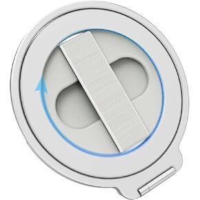 حامل بمقبض هاتف مغناطيسي من Grat 4 for Magsafe، حلقة حزام مطاطي قابلة للدوران 360 درجة، مسند حلقي رفيع للغاية من الألومنيوم قابل للفصل متوافق مع iPhone 17 Pro Max Air 16 15 14 13 12، أسود in Kuwait