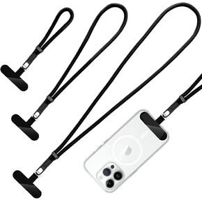 360° Rotatable Adjustable Phone Lanyard 3-Piece Set - Wrist/Neck/Crossbody Strap with Tether Tabs, Universal for Phones in Saudi Arabia