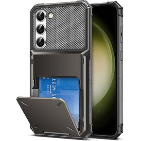 COOYA لهاتف Samsung S23+ حافظة محفظة 5 حامل لبطاقة الائتمان، غطاء قلاب لهاتف Galaxy S23+ محفظة، جيب خلفي، طبقة مزدوجة واقية من المطاط الصلب لهاتف Samsung Galaxy S23 Plus 6.6 برونزي جونميتال in Kuwait