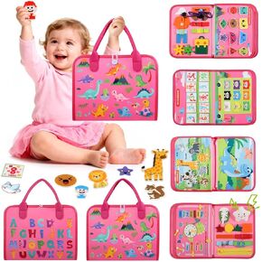 GOLIYEAN Toddler Busy Board - Montessori Toys for Toddler Boy Girl Birthday Gifts, Educational Learning Sensory Busy Book for Toddlers, Quiet Activity Books for Toddlers, Travel Toys for Airplane Car in Saudi Arabia