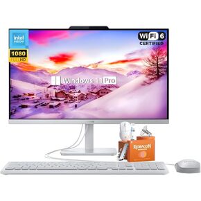 كمبيوتر مكتبي Lenovo A100 الكل في واحد، شاشة IPS مقاس 23.8 بوصة عالية الدقة (1920 × 1080)، وحدة المعالجة المركزية Intel N100، ذاكرة الوصول العشوائي 16 جيجابايت، SSD 512 جيجابايت، Windows 11 Pro، رسومات مدمجة، Wi-Fi 6، بلوتوث، مخرج HDMI، الاستخدام التجاري  in Kuwait