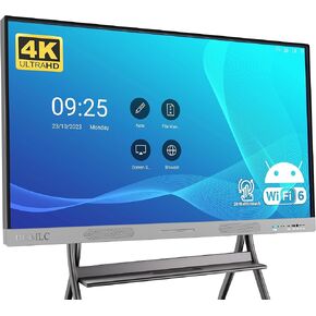 HKMLC Smart Board, Essential 55 Inch All-in-One Interactive Whiteboard with 4K UHD Touch Screen Flat Panel, Digital Electronic Whiteboard for Classroom and Business (Wall Mount Included) in Saudi Arabia