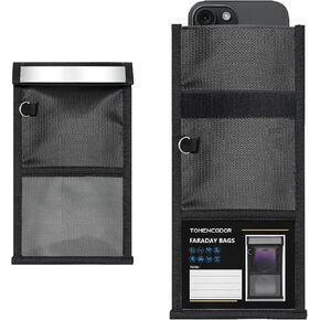 Faraday Bags for Phones 2 Pack, Faraday Bags, Anti-Hacking/Tracking Military Grade Faraday Phone Case, Fireproof & Waterproof Faraday Pouch for Cell Phones, NFC/WiFi/RFID/GPS Signal Blocking Bag in Saudi Arabia