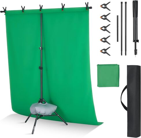 VEVOR Backdrop Stand, 8.5 x 10 ft Adjustable Photo Backdrop Stand Kit, Portable Background Backdrop Stand with 7 Crossbars, Heavy Duty Projector Screen Stand, for Wedding, Photo Video Studio & Party in Saudi Arabia