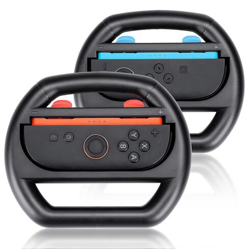 عجلات القيادة YipuVR متوافقة مع وحدة التحكم الاحترافية لعجلة القيادة Nintendos Switch 2، قطعتان من عجلات السباق المريحة مع قبضة مضادة للانزلاق، مناسبة للاستخدام مع صديق العائلة (عبوتان) in Kuwait