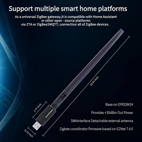 Zigbee 3.0 USB Dongle EFR32MG24 – Zigbee Coordinator for Home Assistant, Zigbee2MQTT & OpenHAB in Kuwait