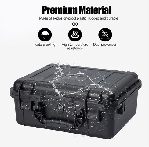 Hard Drive Case 3.5inch 10-Bay Multi-Protection HDD Storage Box Suitcase with Foam External Hard Drive Carrying Case Anti-Static Shock Moisture Proof for HDD/SSD/M.2 in Kuwait