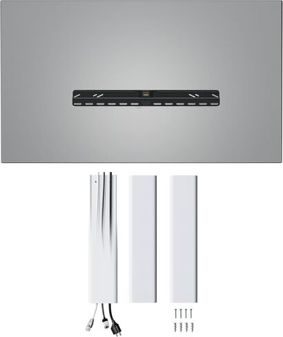 ECHOGEAR Drywall TV Mount & Cable Hider Kit - حامل حائط بدون مسمار لأجهزة التلفاز التي يصل وزنها إلى 100 رطل + غطاء سلك بطول 48 بوصة لإعداد نظيف وخالي من الأضرار - سهل التركيب وإمالة تقليل الوهج in Saudi Arabia
